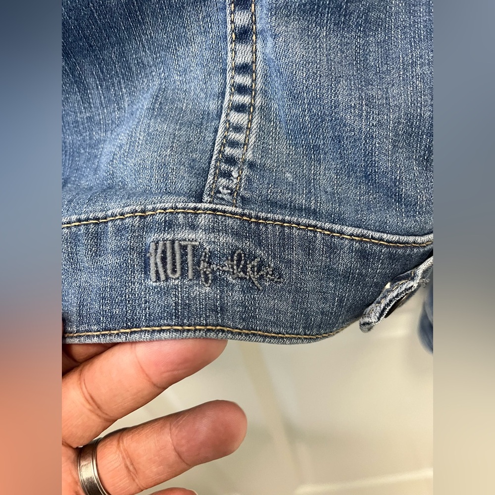 Kut From The Kloth Women's Denim Jean Jacket Y2K Small - Picture 4 of 6